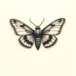 Micro Realism Moth Tattoo