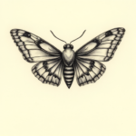 Micro-Realism Moth Tattoo