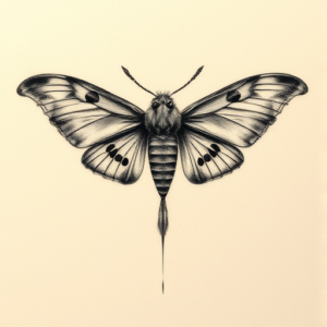 Micro Realism Mothman Tattoo