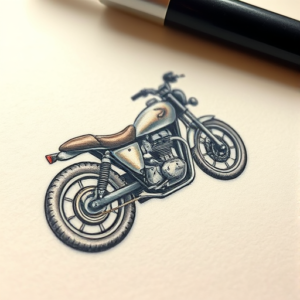 Micro Realism Motorcycle Tattoo
