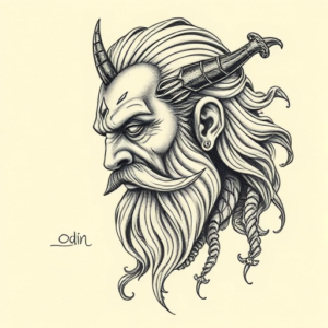 Micro-Realism Odin Tattoo