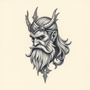 Micro Realism Odin Tattoo