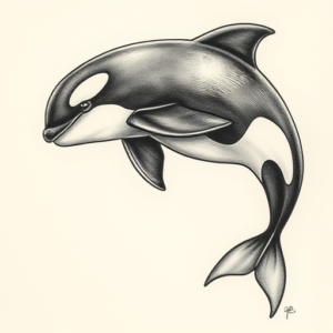 Micro-Realism Orca Tattoo