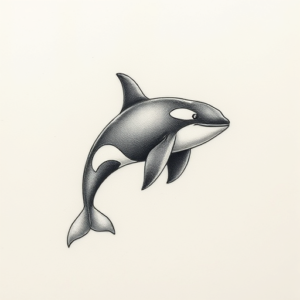 Micro Realism Orca Tattoo