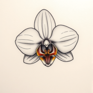 Micro Realism Orchid Tattoo
