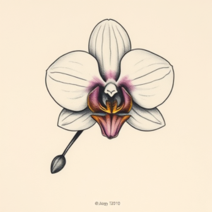 Micro-Realism Orchid Tattoo