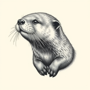 Micro-Realism Otter Tattoo