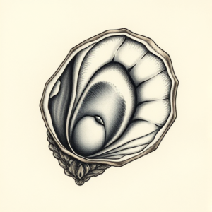 Micro-Realism Oyster Tattoo