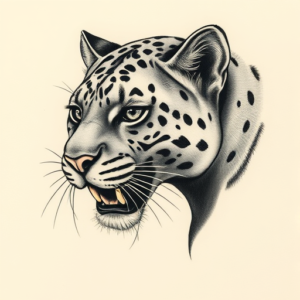 Micro-Realism Panther Tattoo