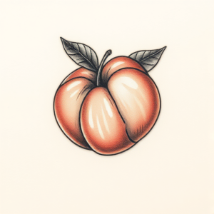 Micro Realism Peach Tattoo