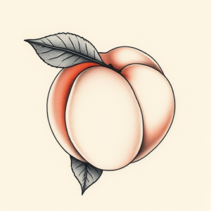 Micro-Realism Peach Tattoo