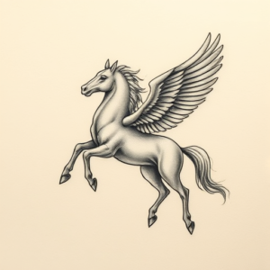 Micro-Realism Pegasus Tattoo