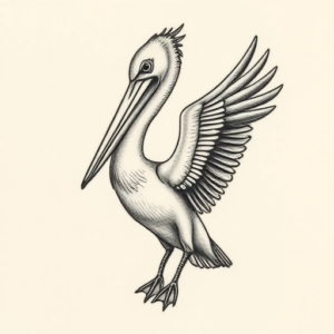 Micro-Realism Pelican Tattoo