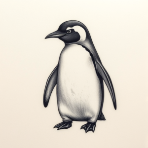 Micro Realism Penguin Tattoo