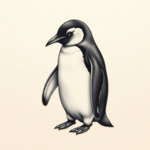 Micro-Realism Penguin Tattoo