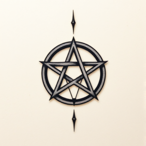 Micro Realism Pentagram Tattoo