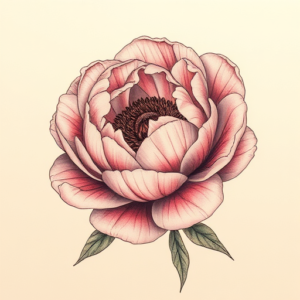 Micro-Realism Peony Tattoo