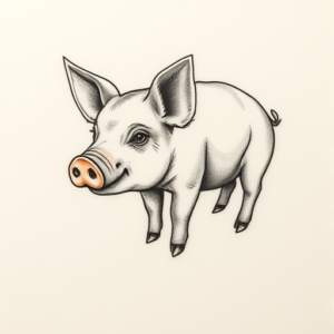 Micro Realism Pig Tattoo