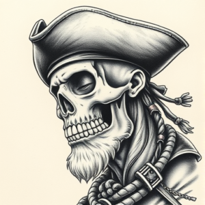 Micro-Realism Pirate Tattoo