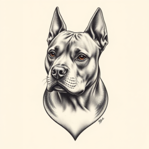 Micro-Realism Pitbull Tattoo