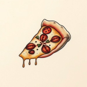 Micro-Realism Pizza Tattoo