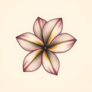 Micro Realism Plumeria Tattoo