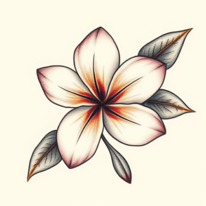 Micro-Realism Plumeria Tattoo