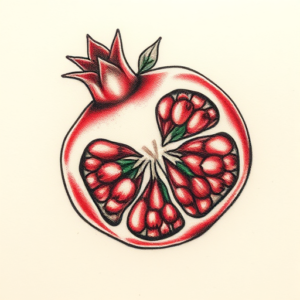 Micro Realism Pomegranate Tattoo
