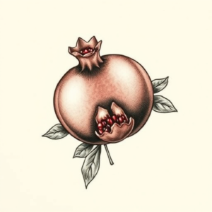 Micro-Realism Pomegranate Tattoo