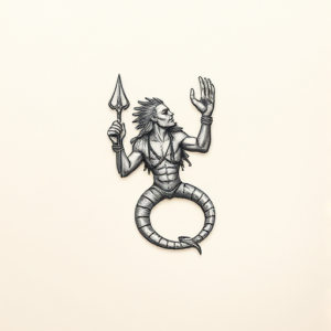 Micro Realism Poseidon Tattoo