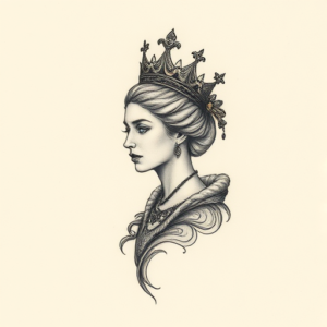 Micro Realism Queen Tattoo