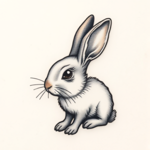 Micro Realism Rabbit Tattoo