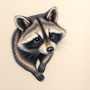 Micro-Realism Raccoon Tattoo