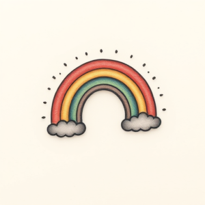 Micro-Realism Rainbow Tattoo