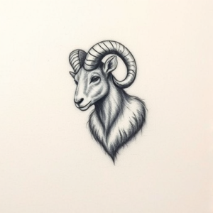 Micro Realism Ram Tattoo