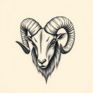 Micro-Realism Ram Tattoo