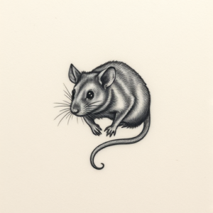 Micro Realism Rat Tattoo