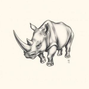Micro Realism Rhino Tattoo
