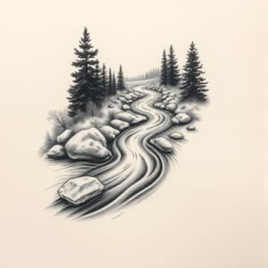 Micro-Realism River Tattoo