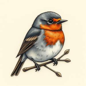 Micro-Realism Robin Tattoo
