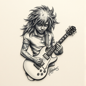 Micro Realism Rockstar Tattoo