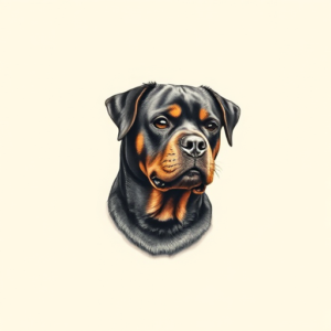 Micro Realism Rottweiler Tattoo