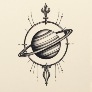 Micro Realism Saturn Tattoo