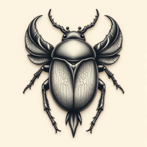 Micro-Realism Scarab Tattoo