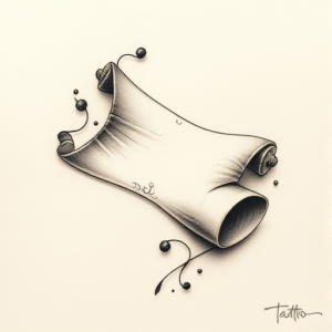 Micro Realism Scroll Tattoo