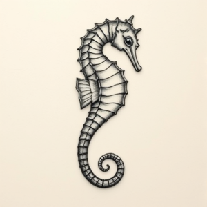 Micro-Realism Seahorse Tattoo
