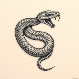 Micro-Realism Serpent Tattoo
