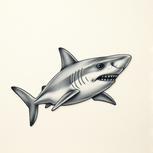 Micro Realism Shark Tattoo