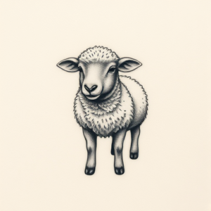 Micro Realism Sheep Tattoo