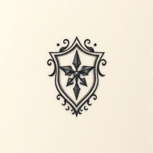 Micro Realism Shield Tattoo